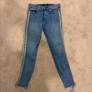 Hudson Jeans Blue Skinny with Tan Side Stripe